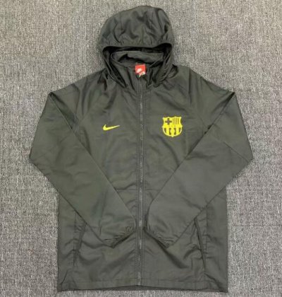 2020-21 Barcelona All Black Windbreaker Jacket