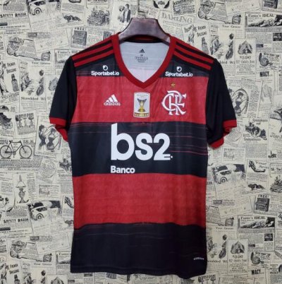 2020-21 Camisa CR Flamengo 1 Home Soccer Jersey Shirt Full Sponsor