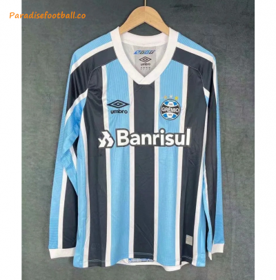 2021-22 Gremio Long Sleeve Home Soccer Jersey Shirt