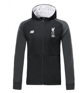 2019-20 Liverpool Black Hoodie Jacket