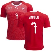 2018 World Cup Switzerland Home Soccer Jersey Shirt Breel Embolo #7