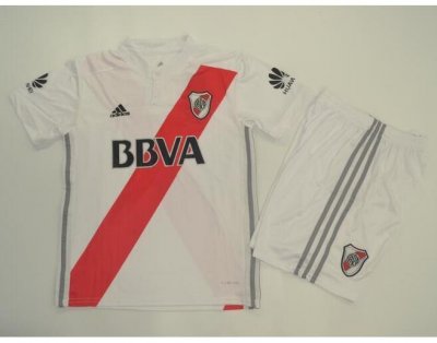 Kids River Plate 2017-18 Home Soccer Kit (Shirt+Shorts)