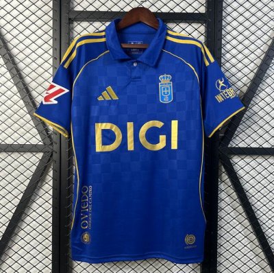 2025-26 Real Oviedo Home Soccer Jersey Shirt