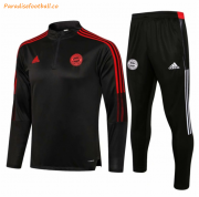 2021-22 Bayern Munich Black Training Kits Sweatshirt with Pants