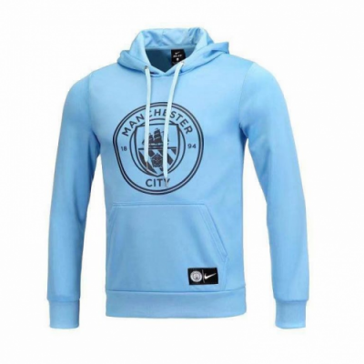 2018-19 Manchester City Blue Hoody Shirt Top