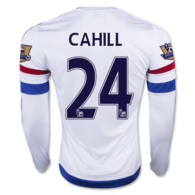 2015-16 Chelsea CAHILL #24 LS Away Soccer Jersey