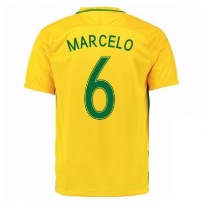 2016 Brazil Marcelo 6 Home Soccer Jersey