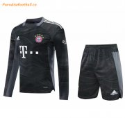 2021-22 Bayern Munich Black Long Sleeve Goalkeeper Soccer Kit (Shirt+Shorts)