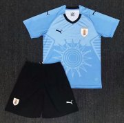 Kids Uruguay 2018 World Cup Home Blue Kit (Jersey + Shorts)