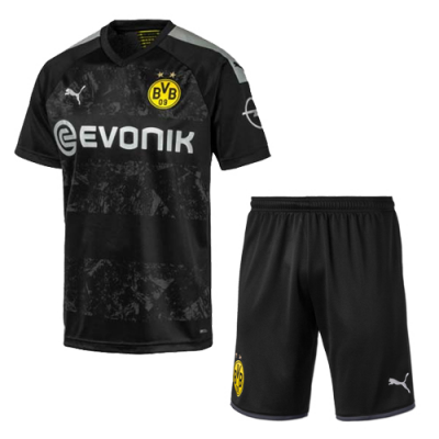 2019-20 Borussia Dortmund Away Soccer Jersey Kit (Shirt + Shorts)