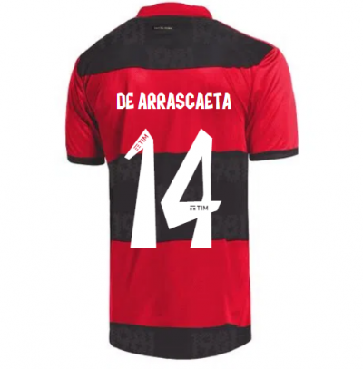 2021-22 Flamengo Home Soccer Jersey Shirt DE ARRASCAETA #14