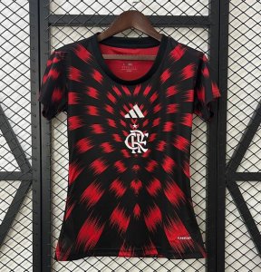 2025-26 Flamengo Red Black Women Pre-Match Training Shirt