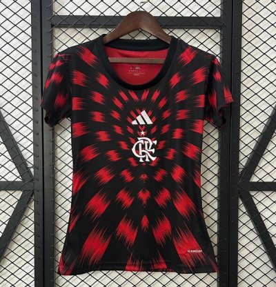 2025-26 Flamengo Red Black Women Pre-Match Training Shirt