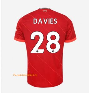2021-22 Liverpool Home Soccer Jersey Shirt with DAVIES 28 printing