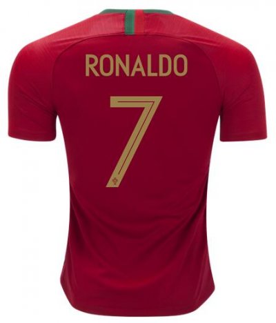 2018 World Cup Portugal Home Ronaldo #7 Soccer Jersey Shirt
