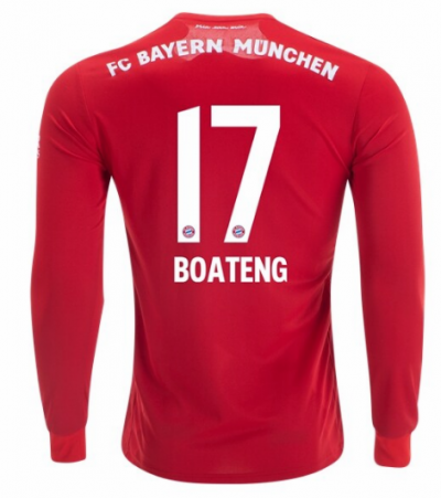 2019-20 Bayern Munich Long Sleeve Home Soccer Jersey Shirt Jerome Boateng #17