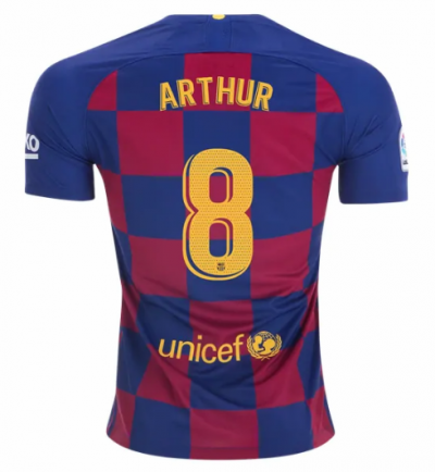 2019-20 Barcelona Home Soccer Jersey Shirt Arthur #8