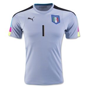 2016 Euro Italy Buffon #1 Blue Goalkeeper Jersey