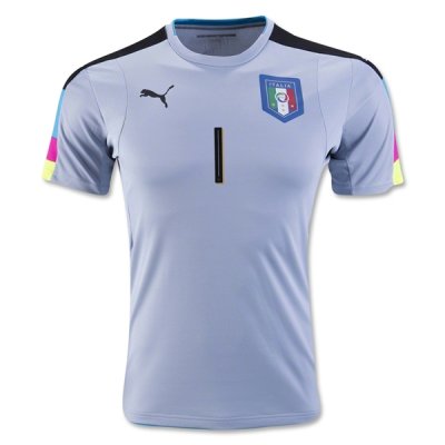 2016 Euro Italy Buffon #1 Blue Goalkeeper Jersey