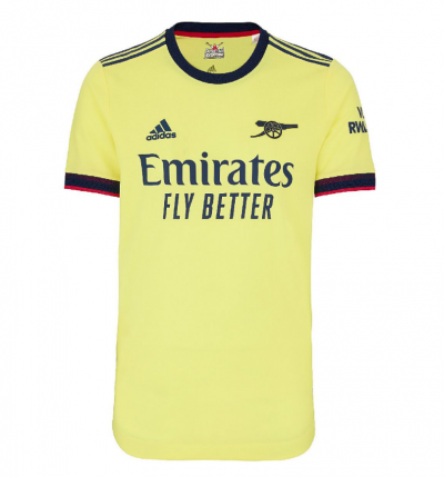 2021-22 Arsenal Away Yellow Soccer Jersey Shirt Player Version