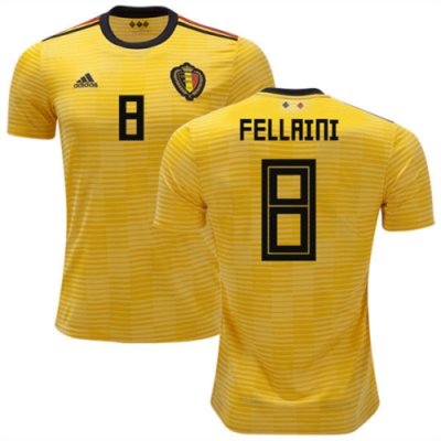 2018 World Cup Belgium Away Soccer Jersey Shirt Marouane Fellaini #8