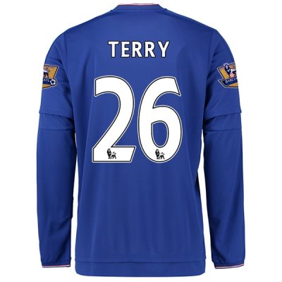 2015-16 Chelsea TERRY #26 LS Home Soccer Jersey