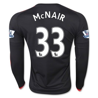 2015-16 Manchester United McNAIR 33 LS Third Soccer Jersey