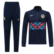 2019-20 Club America Navy High Neck Collar Training Kit(Jacket+Trouser)
