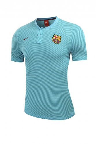 2017-18 Barcelona Sky Blue Polo Shirt