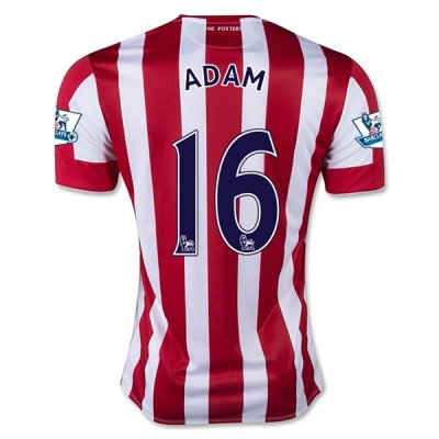 2015-16 Stoke City Home Soccer Jersey ADAM 16