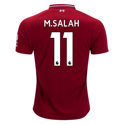 2018-19 Liverpool Home Soccer Jersey Shirt Mohamed Salah #11