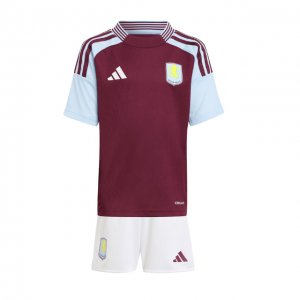 Kids Aston Villa FC 2024-25 Home Soccer Kits Shirt With Shorts
