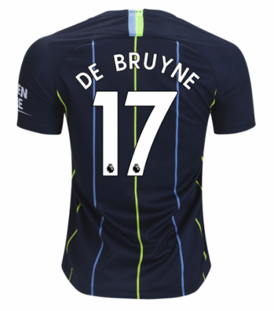 2018-19 Manchester City Away Soccer Jersey Shirt Kevin De Bruyne #17