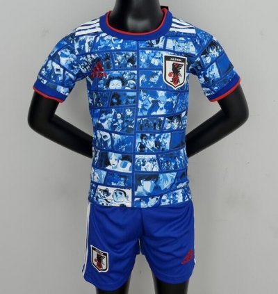 Kids Japan 2021-22 Cartoon Special Soccer Kits Shirt With Shorts