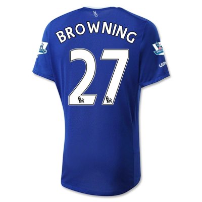 2015-16 Everton BROWNING #27 Home Soccer Jersey