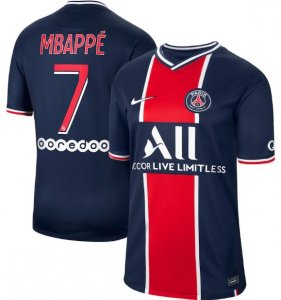 2020-21 PSG Home Soccer Jersey Shirt Mbappé 7