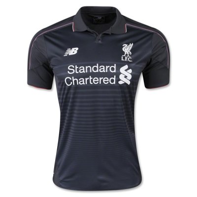 2015-16 Liverpool Third Soccer Jersey Black