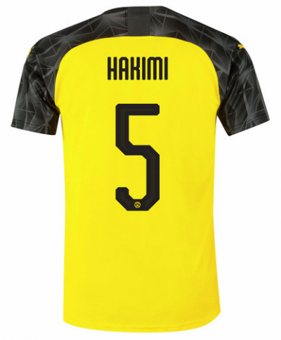 2019-20 Borussia Dortmund Cup Home Soccer Jersey Shirt Hakimi 5