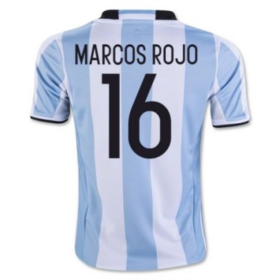 2016 Argentina Marcos Rojo 16 Home Soccer Jersey