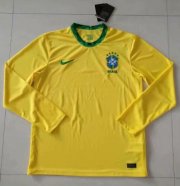 2020 Brazil Long Sleeve Home Soccer Jersey Shirt