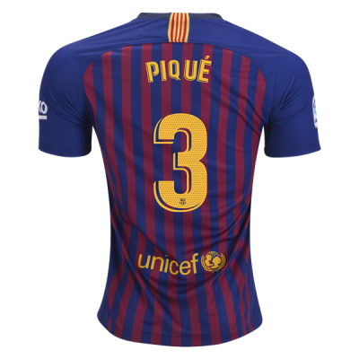 2018-19 Barcelona Home Soccer Jersey Pique #3