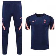 2020-21 Tottenham Hotspur Navy SS Training Kits Long Pants with Shirt