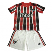 Kids Sao Paulo 2019-20 Away Soccer Shirt With Shorts
