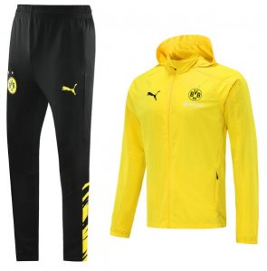 2021-22 Dortmund Yellow Training Kits Hoodie Jacket with Pants