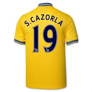 13-14 Arsenal #19 S.Cazorla Away Yellow Jersey Shirt 13-14 Arsenal #19 S.Cazorla Away Yellow Jersey Shirt