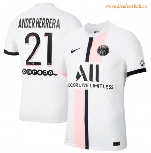 2021-22 Maillot PSG Extérieur Away Soccer Jersey Shirt with Ander Herrera 21 printing