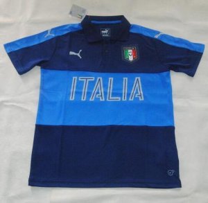 2016 Euro Italy Blue Polo Shirt