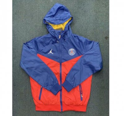 2020-21 PSG Blue Red Windbreaker Jacket