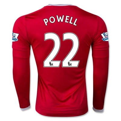 2015-16 Manchester United LS Home Soccer Jersey POWELL 22