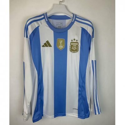2024 Copa America Argentina Home Long Sleeve Soccer Jersey Shirt